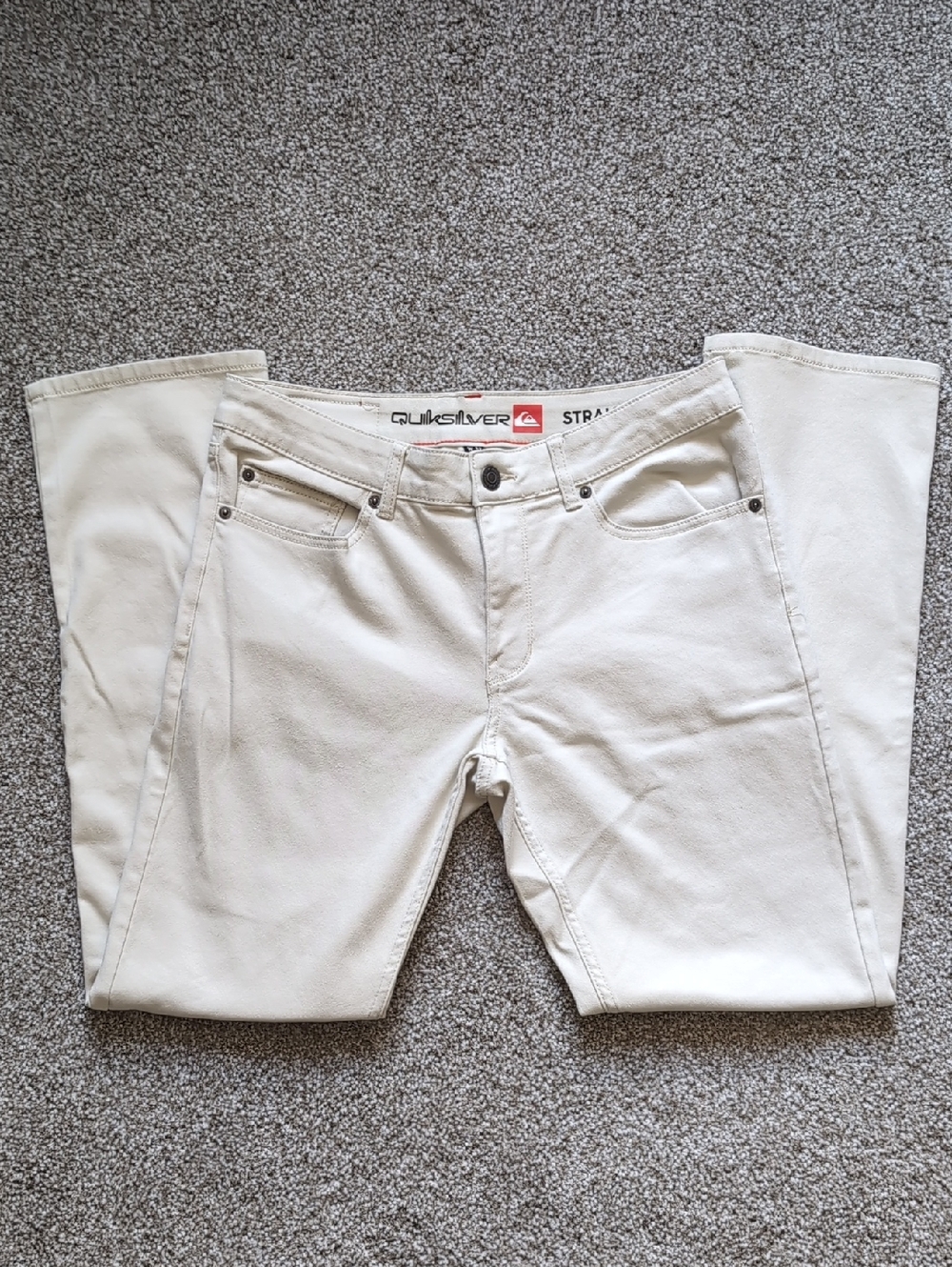 Quicksilver Low Rise Off White Pants 32x31*